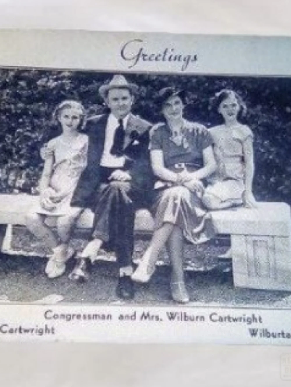 Vintage Family Photograph 1940s Named Portrait Wilburn Cartwright